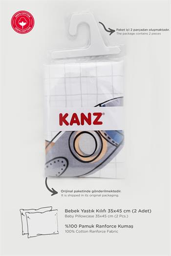 Kanz Pamuklu Yastık Kılıfı 35*45 Spaca-B 2li