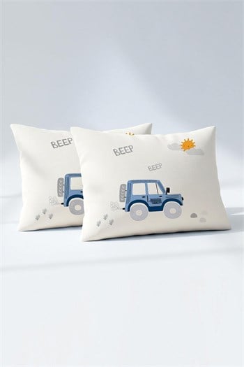 Kanz Ranforce Yastık Kılıfı  2ad Knz-005 Bdıgger Cars