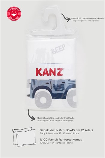 Kanz Ranforce Yastık Kılıfı  2ad Knz-005 Bdıgger Cars