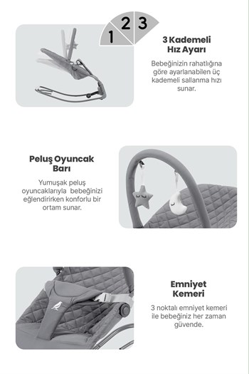 Kanz Robin Pilli Ana Kucağı Cool Grey