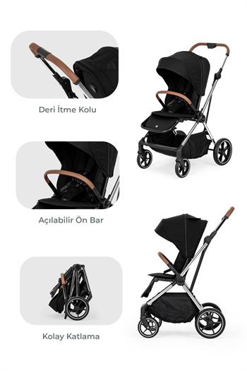 Kanz Snap Autofold Travel Sistem Bebek Arabası Darkness Black