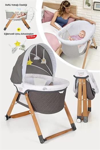 Kiwi Sleeper Ahşap Beşik Gri