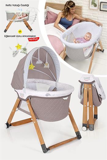 Kiwi Sleeper Ahşap Beşik Kahve