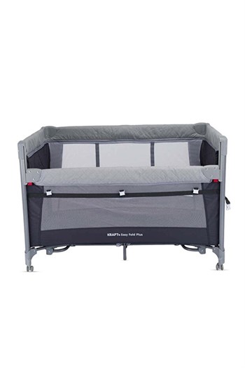 Kraft Baby Easy Fold PLUS Anne Yanı Oyun Parkı 70x110 cm Açık Grey