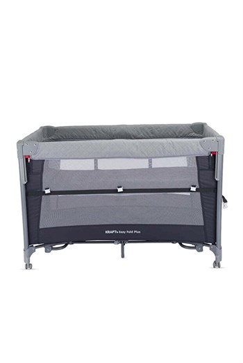 Kraft Baby Easy Fold PLUS Anne Yanı Oyun Parkı 70x110 cm Açık Grey