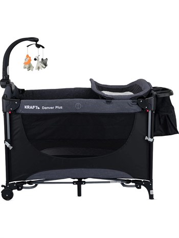 Kraft Denver Plus Oyun Parkı Anne Yanı Yatak Hediyeli Black 63*105 Cm