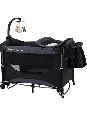 Kraft Denver Plus Oyun Parkı Anne Yanı Yatak Hediyeli Black 63*105 Cm