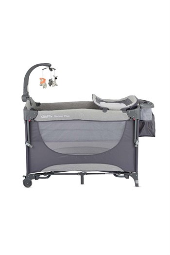 Kraft Denver Plus Oyun Parkı Anne Yanı Yatak Hediyeli Lıght Grey 63*105 Cm