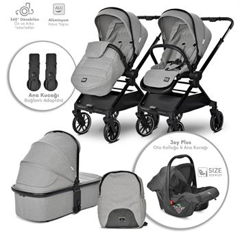 Lorelli Reya 3 in 1 Travel Sistem Bebek Arabası - Gray