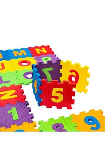Matrax Oyuncak Eva Puzzle 12 X 12 Cm X 7 Mm Harfler Ve Sayılar