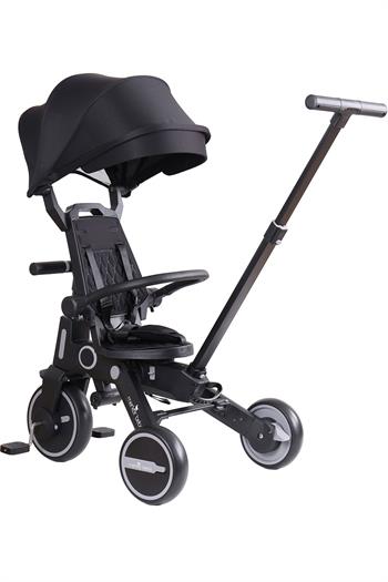Merkür Bebe Falky Üç Tekerlekli Bebek ve Çocuk Bisikleti Siyah