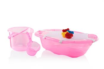 Moje 5li Banyo Küveti Set  Pembe