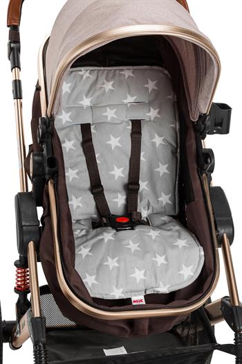 Moje Bebek Arabası Ve Taşıma Koltuğu Minderi Mega Yıldız Mavi ( Yalnızca Minder)