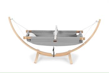 Moje Moon Ahşap Bebek Hamak Beşik Bebek Hamağı Gri