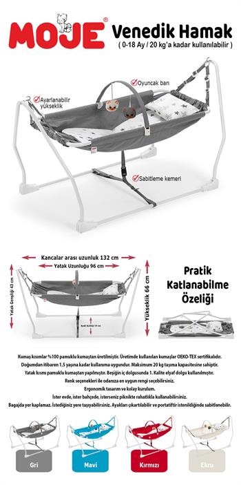 Moje Venedik Hamak Kırmızı