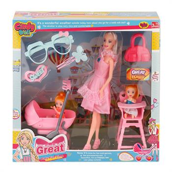 Oydaş Oyuncak Cindy Doll Pusetli Mama Sandalyeli Bebek