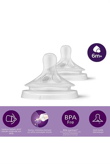 Philips Avent Doğal Tepkili Natural Response 2li Biberon Emziği 6No 6+ Ay