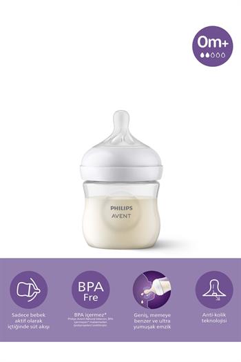 Philips Avent Scy900/01  Natural Response Doğal Tepkili Pp Biberon, 125ml, 0 Ay - Cam Değildir