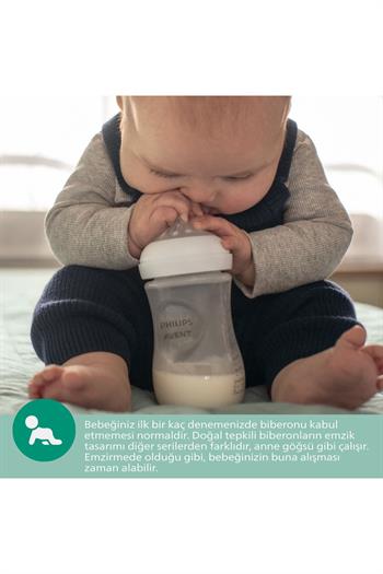 Philips Avent Scy930/01  Natural Response Doğal Tepkili Cam Biberon, 120ml, 0 Ay