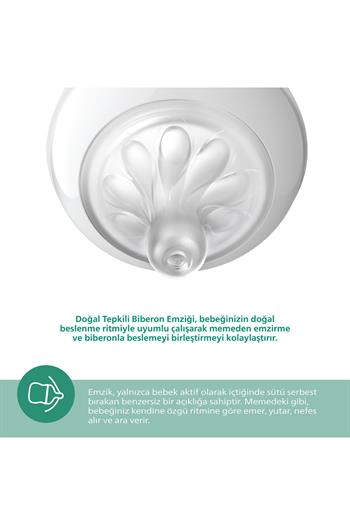 Philips Avent Scy933/01  Natural Response Doğal Tepkili Cam Biberon, 240ml, 1 Ay