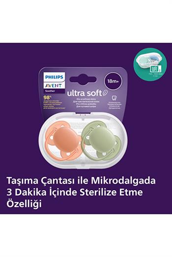 Philips Avent Ultra Soft Emzik 18+ Ay, 2li Unisex, SCF093/01