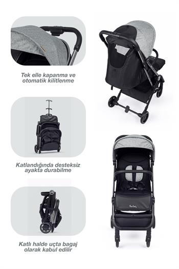 Pierre Cardin Jojo Bebek Arabası Gri