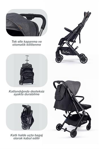 Pierre Cardin Jojo Bebek Arabası Siyah