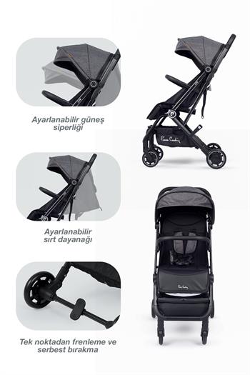Pierre Cardin Jojo Bebek Arabası Siyah