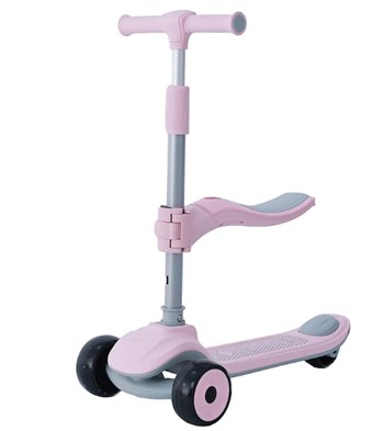 Prego Bluetooth Özellikli Işıklı Katlanabilir Nitro Scooter Pembe K605
