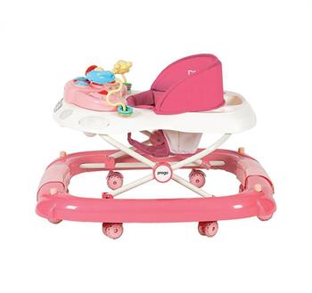 Prego Digo Sallanan Silikon Tekerlekli Bebek Yürüteci 5082 Pembe