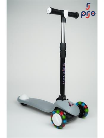 Pro Wheels Katlanır Üç Tekerleki Işıklı Scooter Gri