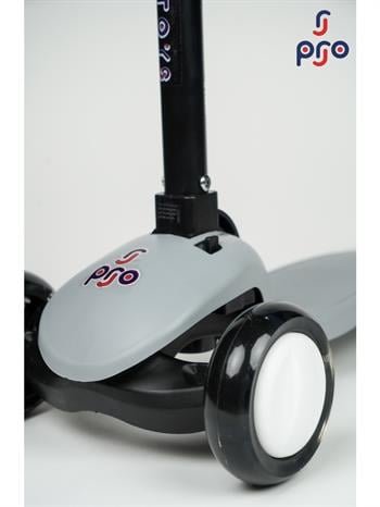 Pro Wheels Katlanır Üç Tekerleki Işıklı Scooter Gri