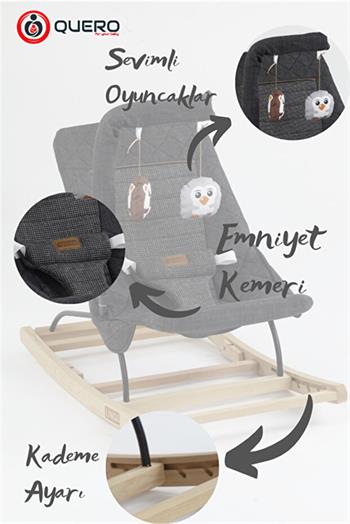 Quero Linda Ahşap Anakucaği Siyah