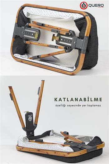 Quero Losa Anne Yani Katlanir Kademeli Beşik Gri