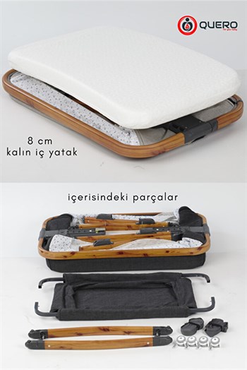 Quero Lotus Ahşap Beşik Kahve