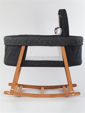 Quero Terra Ahşap Çift Sallanir Beşik Siyah