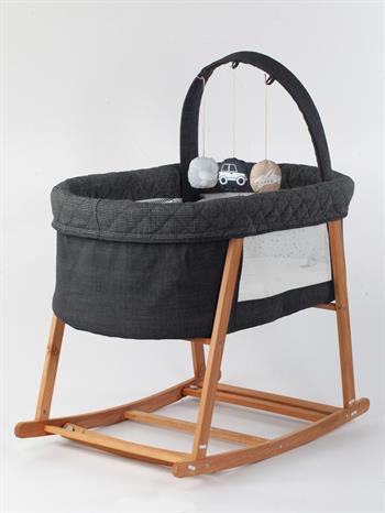 Quero Terra Ahşap Çift Sallanir Beşik Siyah