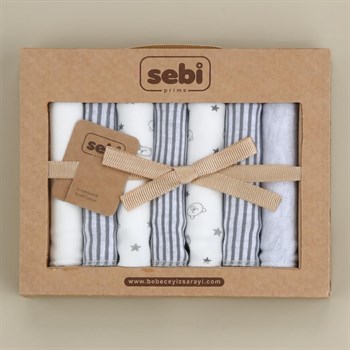 Sebi Bebe Müslin Bebek Ağız Mendili 7li Karma Renk