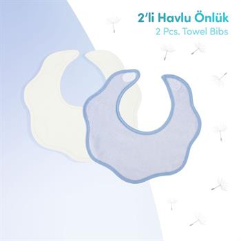 Sevi Bebe 2Li Havlu Önlük - Mavi 35-1