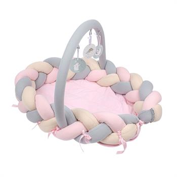Sevi Bebe 3 İn 1 Çok Fonksiyonlu Örgü Yatak & Kenar Koruyucu - Pembe 521-2