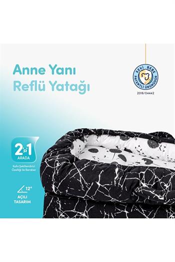 Sevi Bebe Anne Yanı Bebek Reflu Yatagı Mermer Desen 273.158