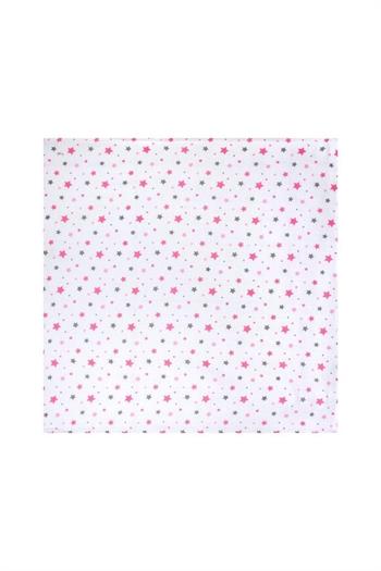 Sevi Bebe Desenli Müslin Battaniye 100X100 Cm - Yıldız Yağmuru Pembe 353-140-2