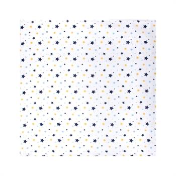 Sevi Bebe Desenli Müslin Battaniye 100X100 Cm - Yıldız Yağmuru Mavi 353-140-1