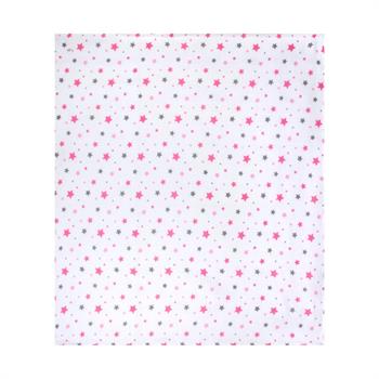 Sevi Bebe Desenli Müslin Battaniye 120X100 Cm - Yıldız Yağmuru Pembe 319-140-2