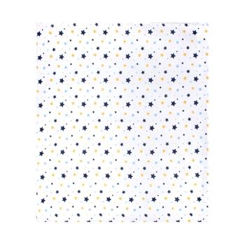 Sevi Bebe Desenli Müslin Battaniye 120X100 Cm - Yıldız Yağmuru Mavi 319-140-1
