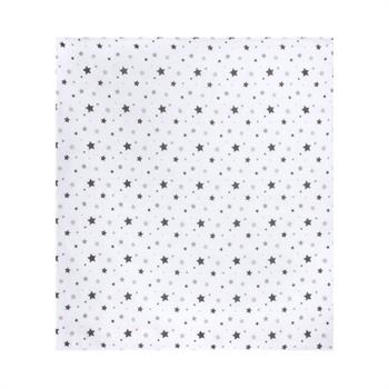 Sevi Bebe Desenli Müslin Battaniye 120x100 cm - Yıldız Yağmuru Gri 319-140-13