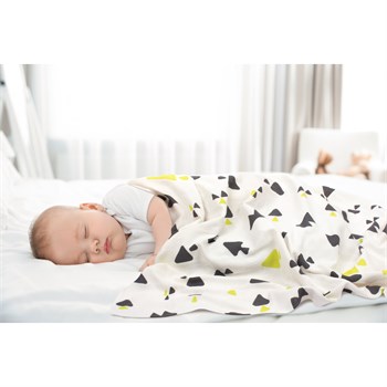 Sevi Bebe Organik Müslin Çok Amaçlı 2li Örtü - Üçgen Desen 303-60