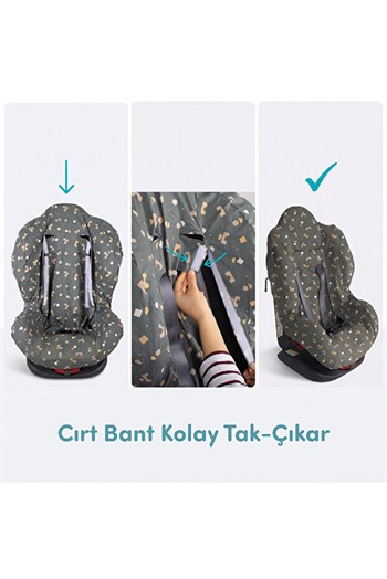 Sevi Bebe Oto Koltuk Kılıfı - Geometrik Desen 361-216