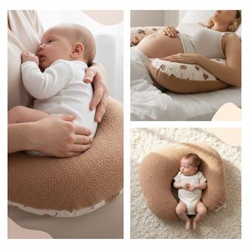 Sevi Bebe Teddy Anne Emzirme Minderi Ekru