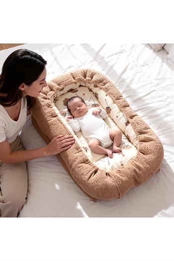 Sevi Bebe Teddy Anne Yanı Reflü Yatağı Kahve